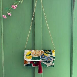 Velvetica Ikat crossbody / clutch EUC